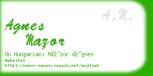 agnes mazor business card